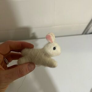 Cute White Felt Bunny baby mobile. Never used.
